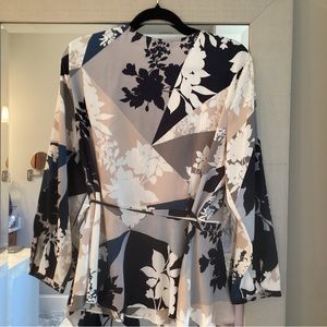 Ann Taylor wrap blouse, long sleeves, NWOT, never worn. SZ L